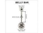 DRAGONFLY BELLYBAR SURGICAL STEEL