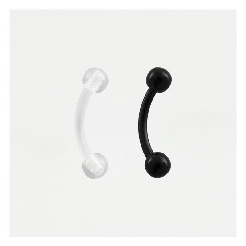 CURVED EYEBROW RETAINER FLEXIPLAST