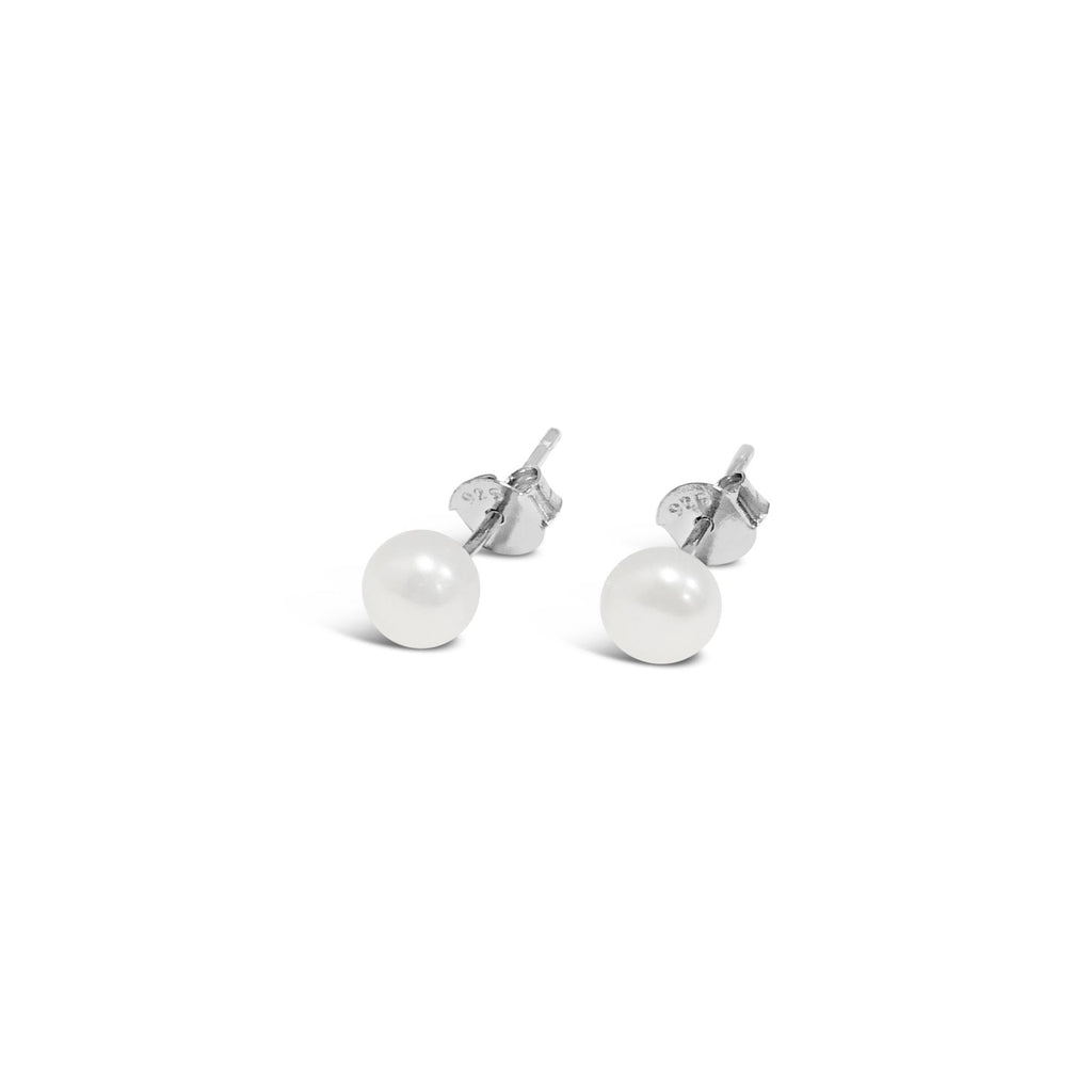 ABSOLUTE KIDS SILVER PEARL STUD EARRINGS CONFIRMATION COMMUNION