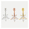 GEMSET FLOWER BELLY BAR