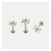 GEMSET FLOWER LABRET/EARBAR