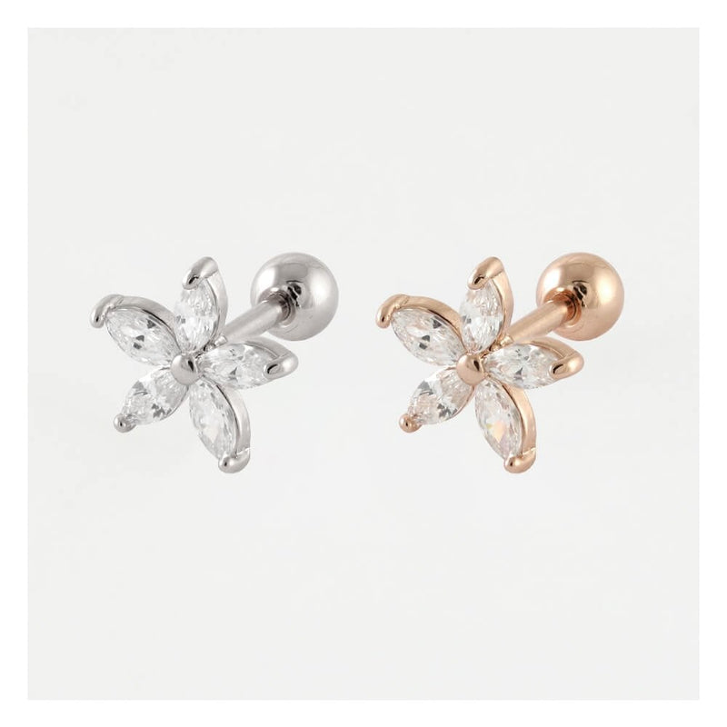 GEMSET STAR FLOWER EARBAR