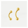 PVD GOLD 316L SURGICAL STEEL EYEBROW BAR