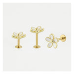 GOLD FLOWER LABRET/EARBAR