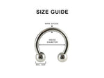 PVD GOLD 316L SURGICAL STEEL CLAWSET HORSESHOE