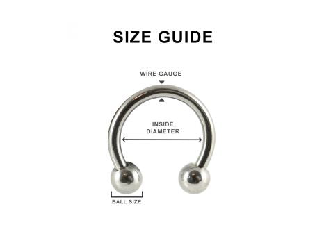 PVD GOLD 316L SURGICAL STEEL CLAWSET HORSESHOE