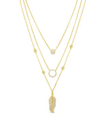 ABSOLUTE 3 ROW FEATHER NECKLACE N2137