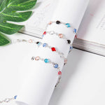 SILVER COLOURED STONE GLASSES CHAIN