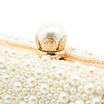 IVORY PEARL OVAL CLUTCH BAG