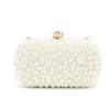 IVORY PEARL OVAL CLUTCH BAG