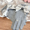 SILK BOW WOOLLY GLOVES