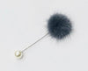 FLUFFY PEARL PIN BROOCH