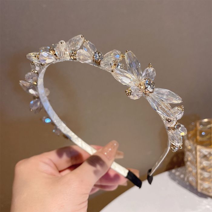 SKINNY CLEAR CRYSTAL JEWELLED HAIRBAND