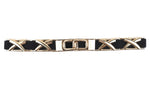 ELASTICATED BELT WITH X PATTERN LINKS