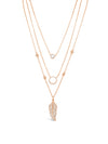 ABSOLUTE 3 ROW FEATHER NECKLACE N2137