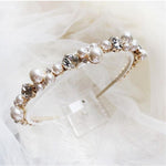 SKINNY PEARL & CRYSTAL JEWELLED HAIRBAND