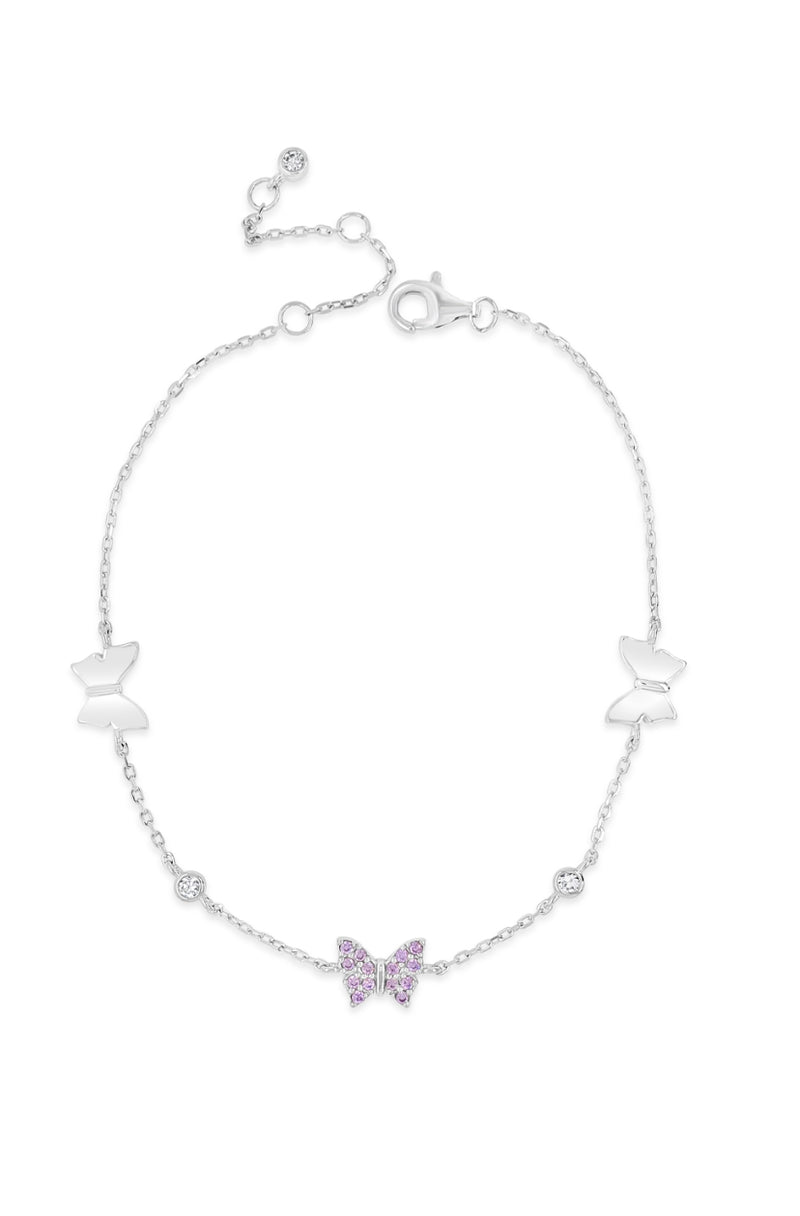 ABSOLUTE KIDS SILVER BUTTERFLY BRACELET