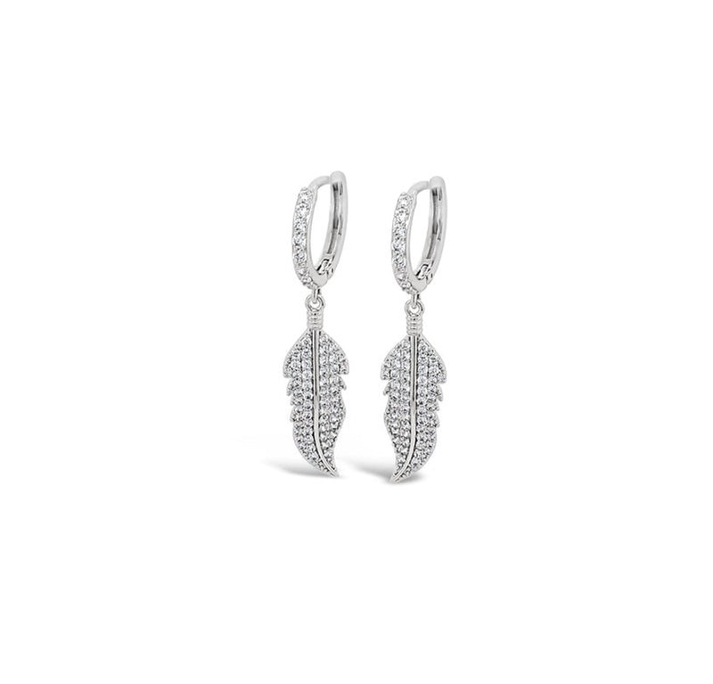 ABSOLUTE CRYSTAL FEATHER EARRINGS E2137