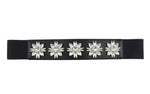 CRYSTAL MOTIFS ELASTICATED BELT