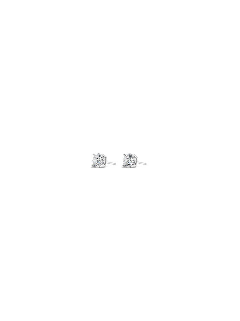 ABSOLUTE KIDS SILVER CRYSTAL LARGE STUD EARRINGS HCE427