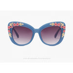 FLOWER EMBELLISHED SUNGLASSES