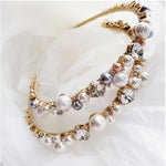 SKINNY PEARL & CRYSTAL JEWELLED HAIRBAND