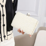 IVORY PEARL RECTANGLE CLUTCH BAG