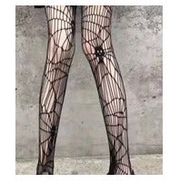 HALLOWEEN WEB & SPIDERS PATTERN TIGHTS