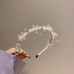 DELICATE PEARL & CRYSTAL BEADED HAIRBAND