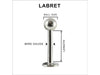 ROSE GOLD TREBLE GEMSET FLOWER LABRET/EARBAR
