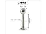 ROUND PAVÉ LABRET/EARBAR