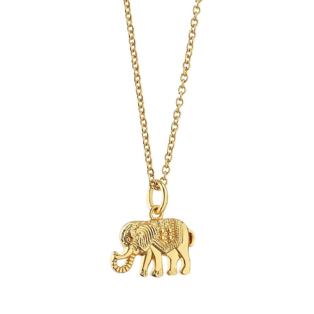 newbridge gold elephant charm necklace