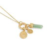 NEWBRIDGE AMY COLLECTION GOLD PLATED GREEN AVENTURINE CHARM PENDANT P4004C