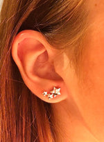 ABSOLUTE STERLING SILVER MULTI STAR EAR CLIMBER EARRING SE189SL