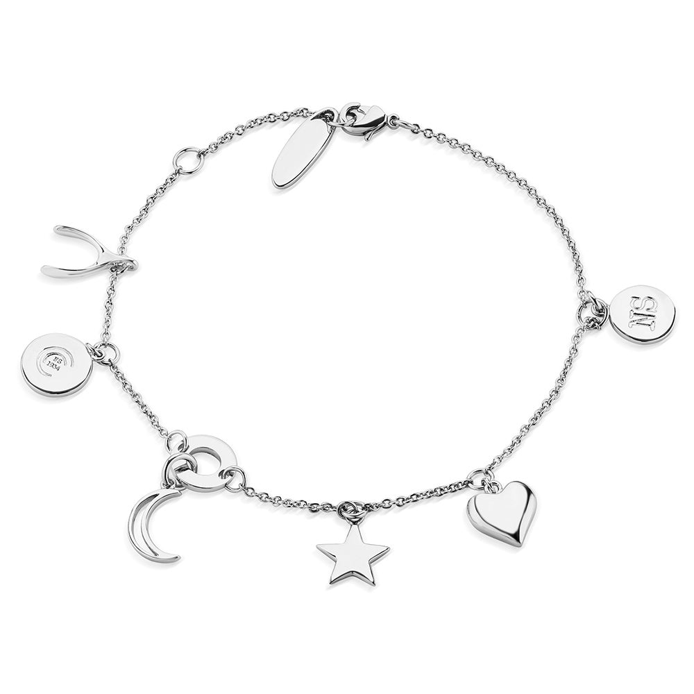 NEWBRIDGE AMY COLLECTION SILVER SUN MOON & STARS BRACELET BL010